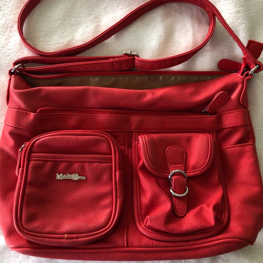 MultiSak Red Crossbody Purse